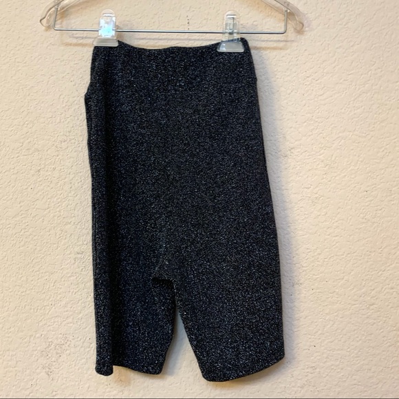 Urban Outfitters Black Shimmer Biker Shorts - Picture 7 of 11